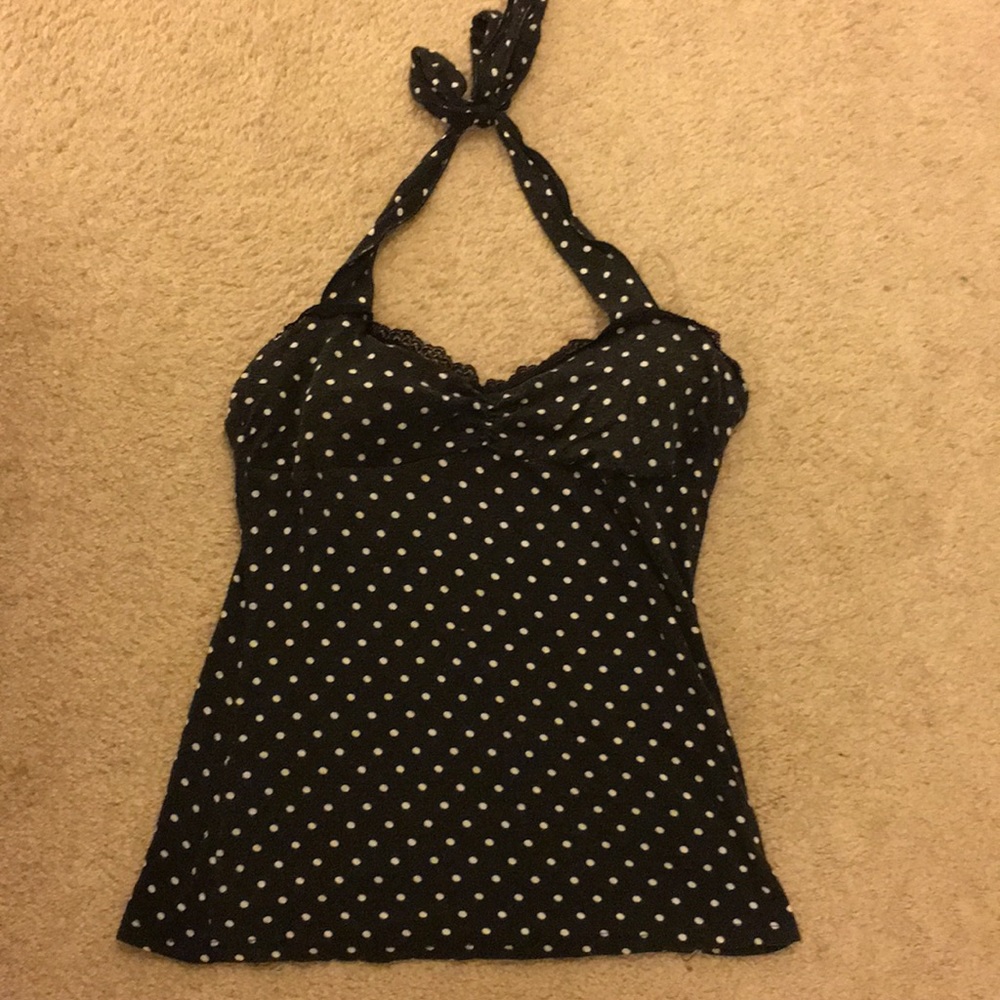 Polka dot halter top